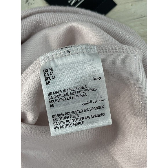 INC Sweatshirt Womens Medium Pink Sweater Pullover Gathered‎ Shoulder Glitter - Picture 8 of 10